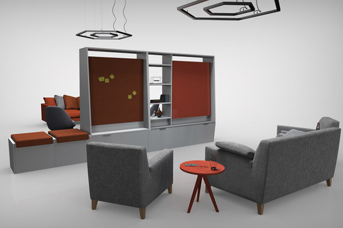 Define Bench Unit Space Division Multi-Functional Display Furniture - Ghent DEF4B-BLKFL001