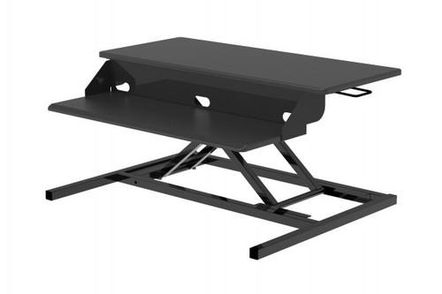 Two Tier Pneumatic Standing Desk Converter - Luxor CVTR PRO Two Tier Pneumatic Standing Desk Converter - Luxor CVTR PRO
