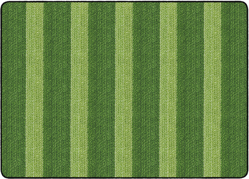 Cozy Basketweave Stripes Green Carpet - Flagship FA1007