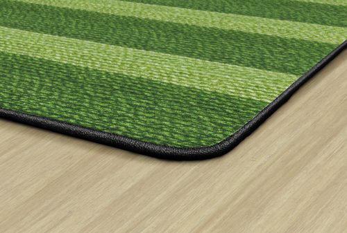 Cozy Basketweave Stripes Green Carpet - Flagship FA1007