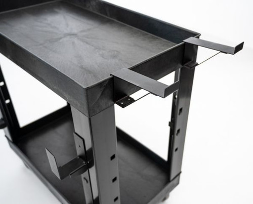 Heavy Duty Industrial Cart Two Tub Shelves With Ladder - Luxor EC11-NDUST-B Heavy Duty Industrial Cart Two Tub Shelves With Ladder - Luxor EC11-NDUST-B