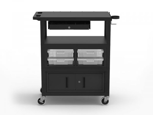 Deluxe Teacher Cart - Luxor ECMBSKBC-B Deluxe Teacher Cart - Luxor ECMBSKBC-B