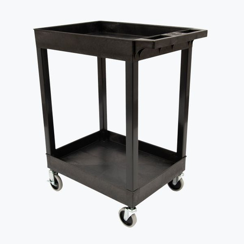 Two Shelf Plastic Utility Tub Cart - Luxor SEC11 Two Shelf Plastic Utility Tub Cart - Luxor SEC11
