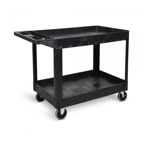 Two Shelf Heavy Duty Utility Cart - Luxor XLC11-B Two Shelf Heavy Duty Utility Cart - Luxor XLC11-B