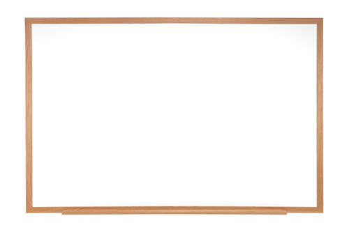 Wood Framed Magnetic Porcelain Whiteboard - Ghent M1W-23-1 