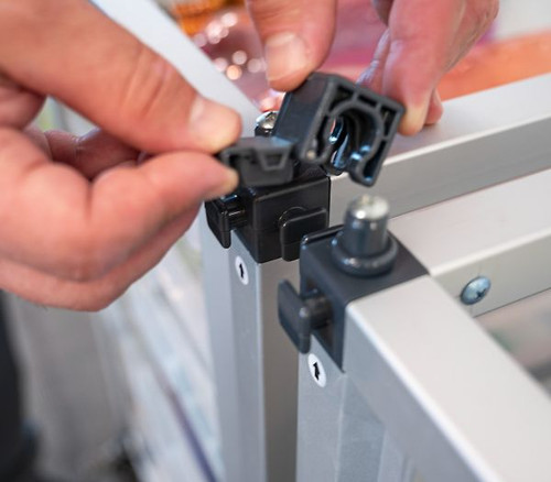 Modular Classroom Storage Cabinet Two Stacked Modules with 12 Small Bins - Luxor MBS-STR-12-12S