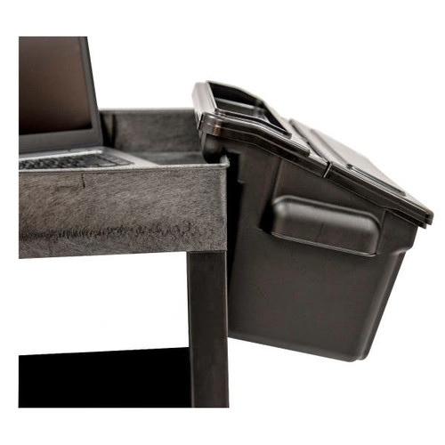 Two Shelf Heavy Duty Utility Tub Cart with Outrigger Utility Cart Bins - Luxor XLC11-B-OUTRIG Two Shelf Heavy Duty Utility Tub Cart with Outrigger Utility Cart Bins - Luxor XLC11-B-OUTRIG