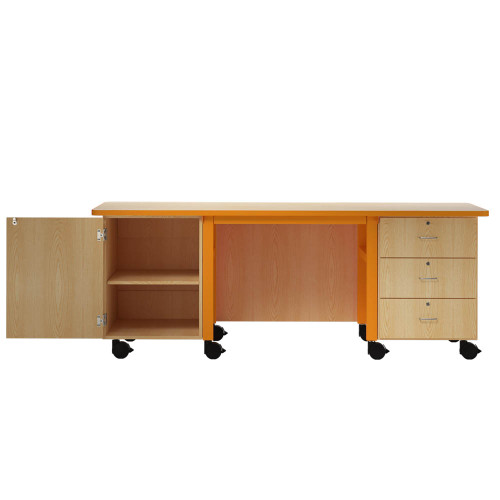Helm Desk with High Pressure Laminate - Diversified HFD-L
Showing internal shelves on HPL model