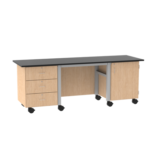 Helm Epoxy Top Desk - Diversified 
Right / 30"W x 96"L / Light Gray Frame