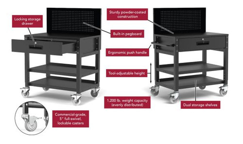 Heavy Duty Mobile Workstation - Luxor UCWS001