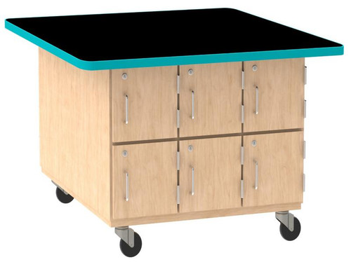 Forum Four-Station Mobile Workbench with High Pressure Laminate Top - Diversified WW12CL