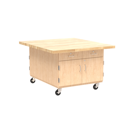 Forum Four-Station Mobile Butcher Block Workbench - Diversified WW32C5