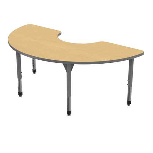 Premier Half Moon Adjustable Height Table with Light Duty Melamine Top - Marco 43-2279
