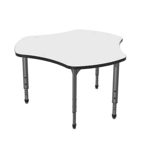 Apex Triad Adjustable Height Student Table with Dry Erase Melamine Top - Marco 38-2264