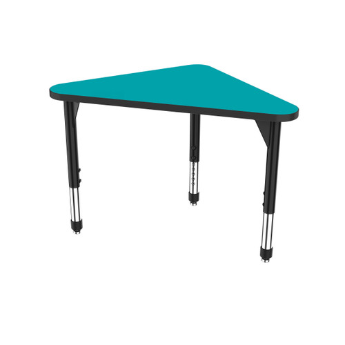 Premier Triangle Adjustable Height Student Desk with Dry Erase Melamine Top - Marco 43-2272-B