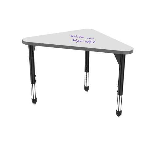 Premier Triangle Adjustable Height Student Desk with Dry Erase Melamine Top - Marco 43-2272-B