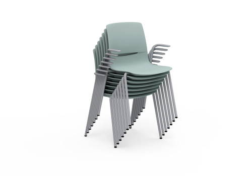 LimeLite Upholstered Cantilever Arm Four Leg Stack Chair - KI LL1211 LimeLite Upholstered Cantilever Arm Four Leg Stack Chair - KI LL1211