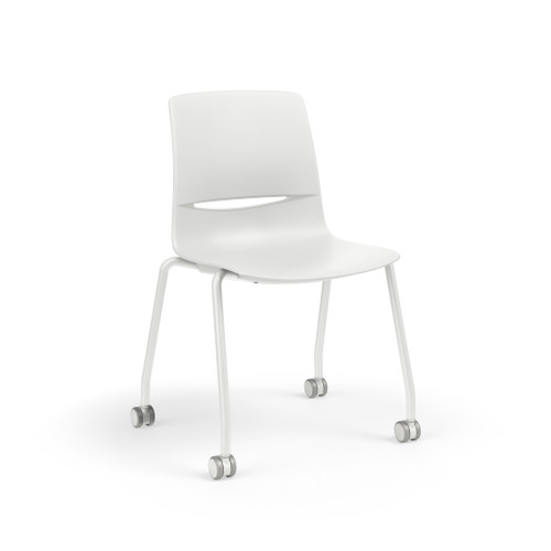 LimeLite Armless Four Leg Stack Chair with Casters - KI LL2100