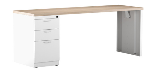 Trace Bare Bones Single Pedestal Desk - Great Openings