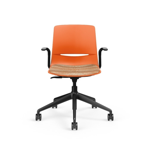 LimeLite Cantilever Arm Task Chair with Upholstered Seat - KI LL5211 LimeLite Cantilever Arm Task Chair with Upholstered Seat - KI LL5211