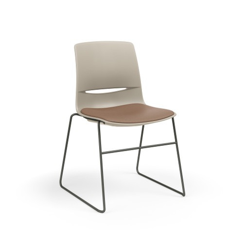 LimeLite High Density Armless Stack Chair with Upholstered Seat - KI LL7200 LimeLite High Density Armless Stack Chair with Upholstered Seat - KI LL7200