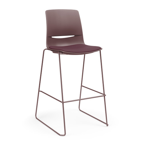 30" Seat Height LimeLite High Density Armless Stack Stool with Upholstered Seat - KI LLS200H 30" Seat Height LimeLite High Density Armless Stack Stool with Upholstered Seat - KI LLS200H