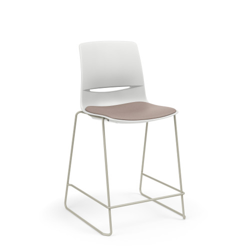 24" Seat Height LimeLite High Density Armless Stack Stool with Upholstered Seat - KI LLS200H 24" Seat Height LimeLite High Density Armless Stack Stool with Upholstered Seat - KI LLS200H