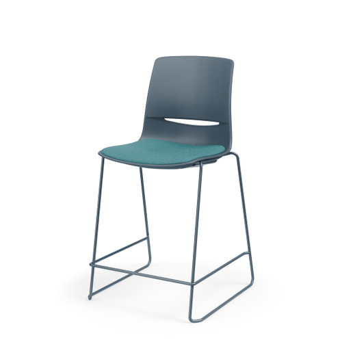 24" Seat Height LimeLite High Density Armless Stack Stool with Upholstered Seat - KI LLS200H 24" Seat Height LimeLite High Density Armless Stack Stool with Upholstered Seat - KI LLS200H