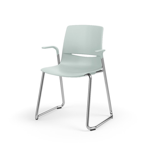 LimeLite Sled Base Cantilever Arm Stack Chair - KI LL3111 LimeLite Sled Base Cantilever Arm Stack Chair - KI LL3111