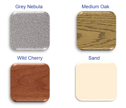 Grey Nebula, Medium Oak, Wild Cherry, Sand Color Swatches - Smith Carrel  Grey Nebula, Medium Oak, Wild Cherry, Sand Color Swatches - Smith Carrel