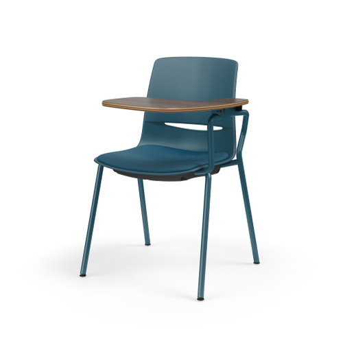 LimeLite Upholstered Four Leg Stack Chair with Flip-Up Tablet Arm - KI LL123L LimeLite Upholstered Four Leg Stack Chair with Flip-Up Tablet Arm - KI LL123L