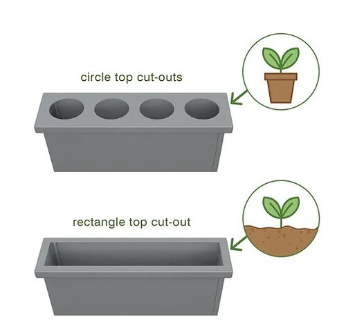 Partition Straight Stand Rectangle Planter - SelectSpace Partitions - PLT02XS