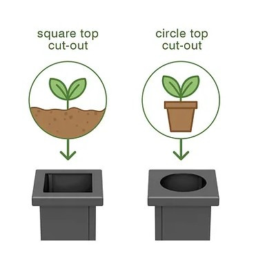 Stand-Alone Square Planter - SelectSpace Partitions - PLT01X