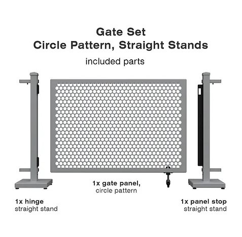 Circle Straight Stands Gate Set - SelectSpace Partitions - GS001