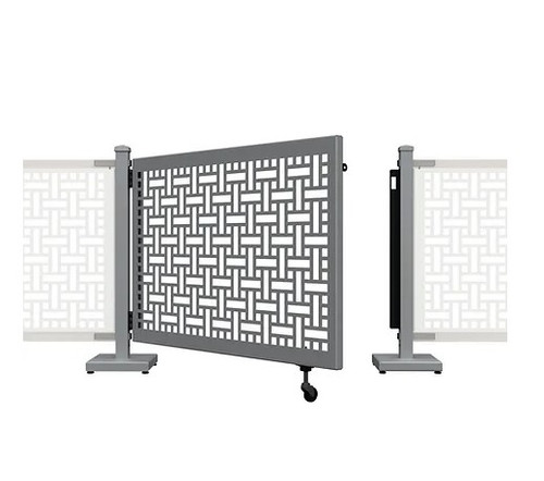 Square Weave Straight Stands Gate Set - SelectSpace Partitions - GS101
