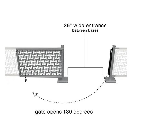 Square Weave Straight Stands Gate Set - SelectSpace Partitions - GS101