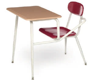 Hard Plastic Heavy Duty Chair Desk Combo with Book Basket - Columbia CD-HPC