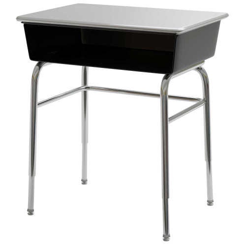 Hard Plastic Open Front Desk - Columbia DK-OFD-RECT-1824-AQ - solid book box  Hard Plastic Open Front Desk - Columbia DK-OFD-RECT-1824-AQ - solid book box