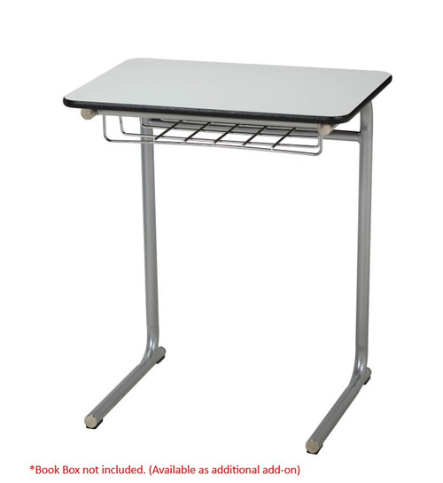 Cantilever C-Frame Desk with Hard Plastic Top - Columbia DK-CFR-RECT-1824-30 **Optional Wire Basket**