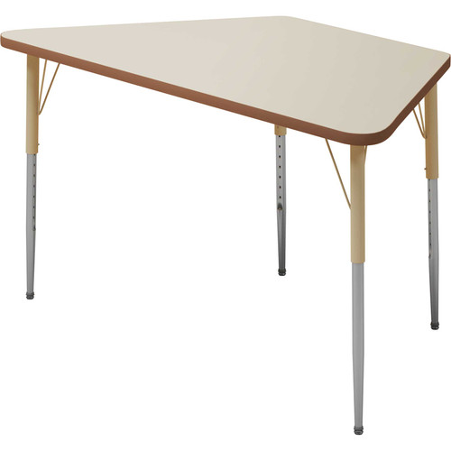 Trapezoid Adjustable Height Table with High Pressure Laminate Top - Columbia TB-ACS-TRAP