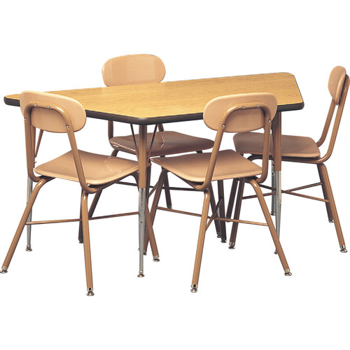 Trapezoid Adjustable Height Table with High Pressure Laminate Top - Columbia TB-ACS-TRAP **Chairs NOT Included**