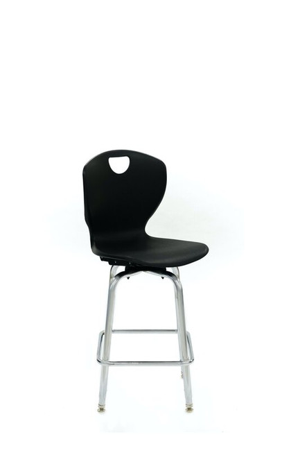 OfficeSource Medical Stools Medical Stool with Backrest and Polished Chrome  Base