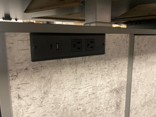 Limber Dry Erase Height Adjustable Tilting Table, showing electrical front mount  - CEF Limber Dry Erase Height Adjustable Tilting Table, showing electrical front mount  - CEF