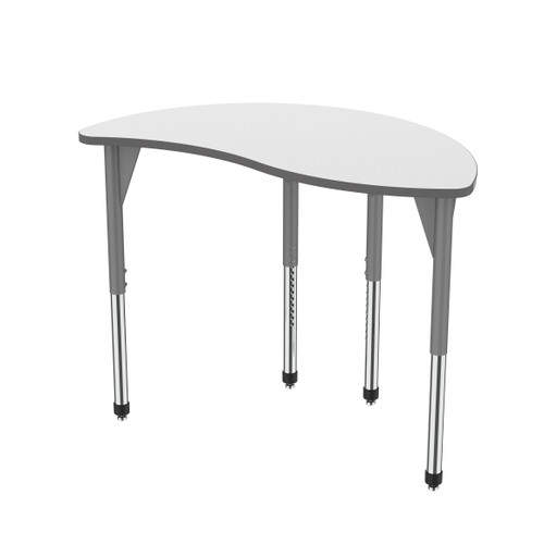 Premier Wave Half Round Adjustable Height Table with Dry Erase Melamine Top - Marco 43-2252