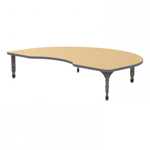 Apex Kidney Adjustable Height Floor Table with Light Duty Melamine Top - Marco 38-2268-C 