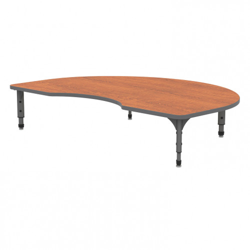 Apex Kidney Adjustable Height Floor Table with Light Duty Melamine Top - Marco 38-2268-C 