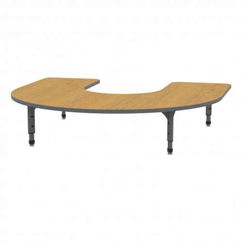 Apex Horseshoe Adjustable Height Floor Table with Light Duty Melamine Top - Marco 38-2270-C  Apex Horseshoe Adjustable Height Floor Table with Light Duty Melamine Top - Marco 38-2270-C