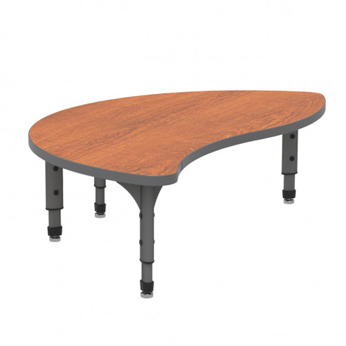 Apex Wave Half Round Adjustable Height Floor Table with Light Duty Melamine Top - Marco 38-2252-C