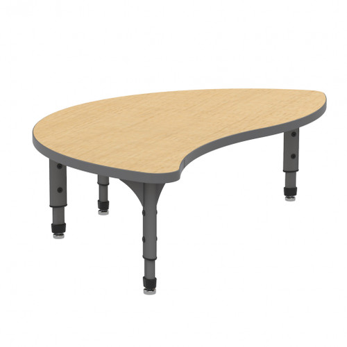 Apex Wave Half Round Adjustable Height Floor Table with Light Duty Melamine Top - Marco 38-2252-C
