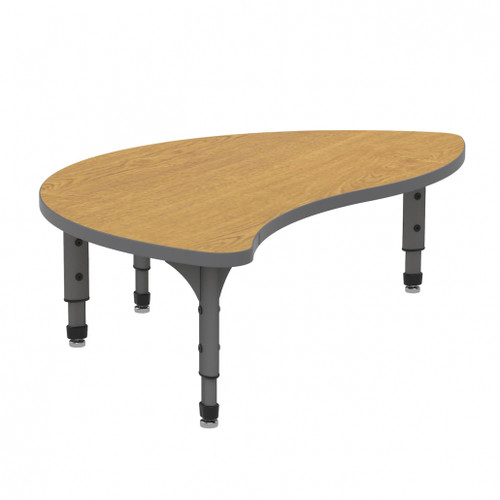 Apex Wave Half Round Adjustable Height Floor Table with Light Duty Melamine Top - Marco 38-2252-C